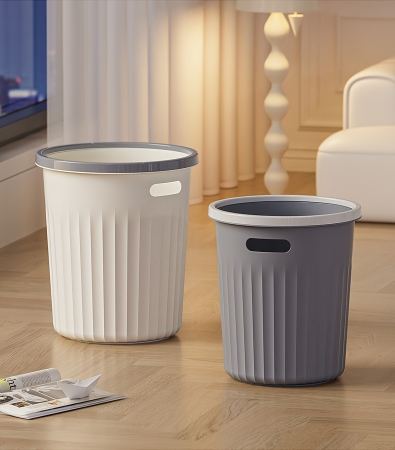 Simple Trash Can Pressure Ring Trash Bin Plastic Garbage Bin - Temu