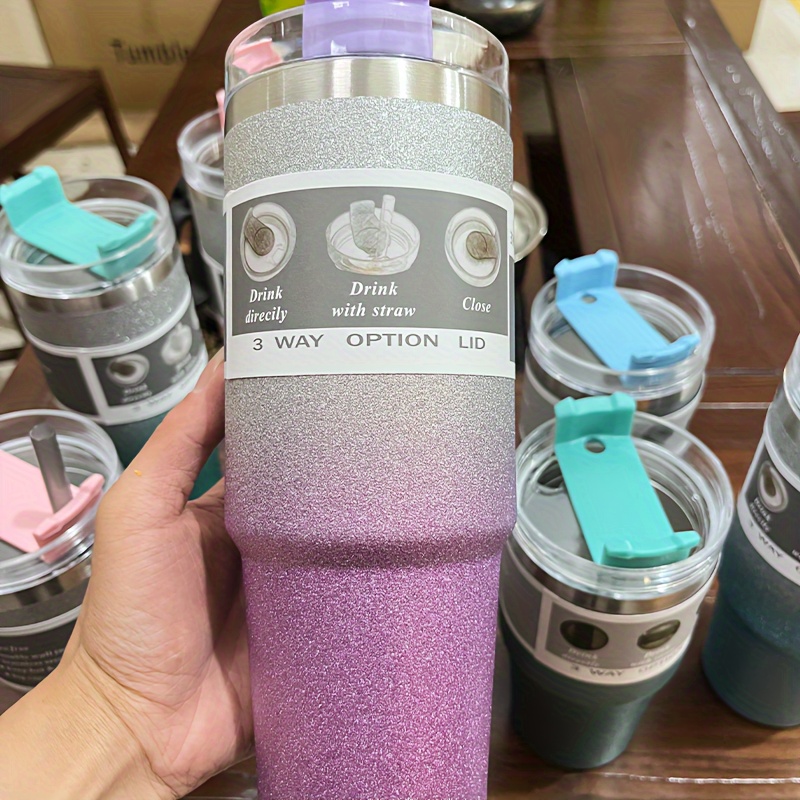 Insulated Tumbler With Straw Leak resistant Vacuum sealed - Temu