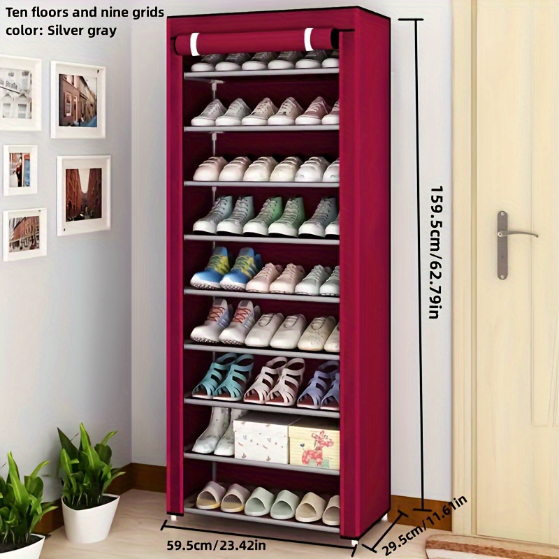 Zapatero para armario, hogar, dormitorio, zapatero de tela no tejida,  estante de zapatos de instalación simple, armario de almacenamiento de  zapatos