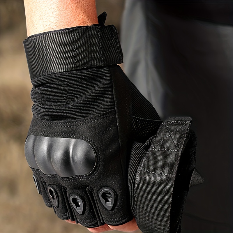 Guantes sin dedos con nudillos duros - Deslizamiento ajustable Deportes de  medio dedo yeacher Guantes sin dedos