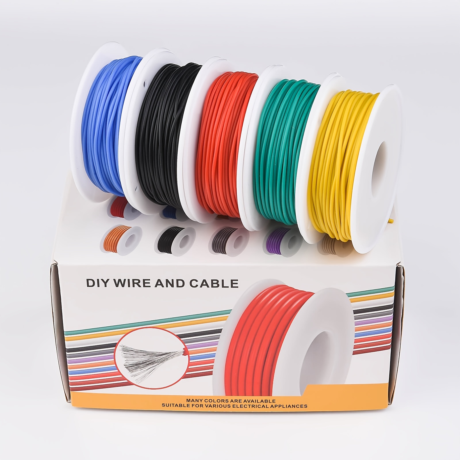 Silicone Wire 28AWG 28 Gauge Tinned Copper Electrical Wire Grey 30m/98ft