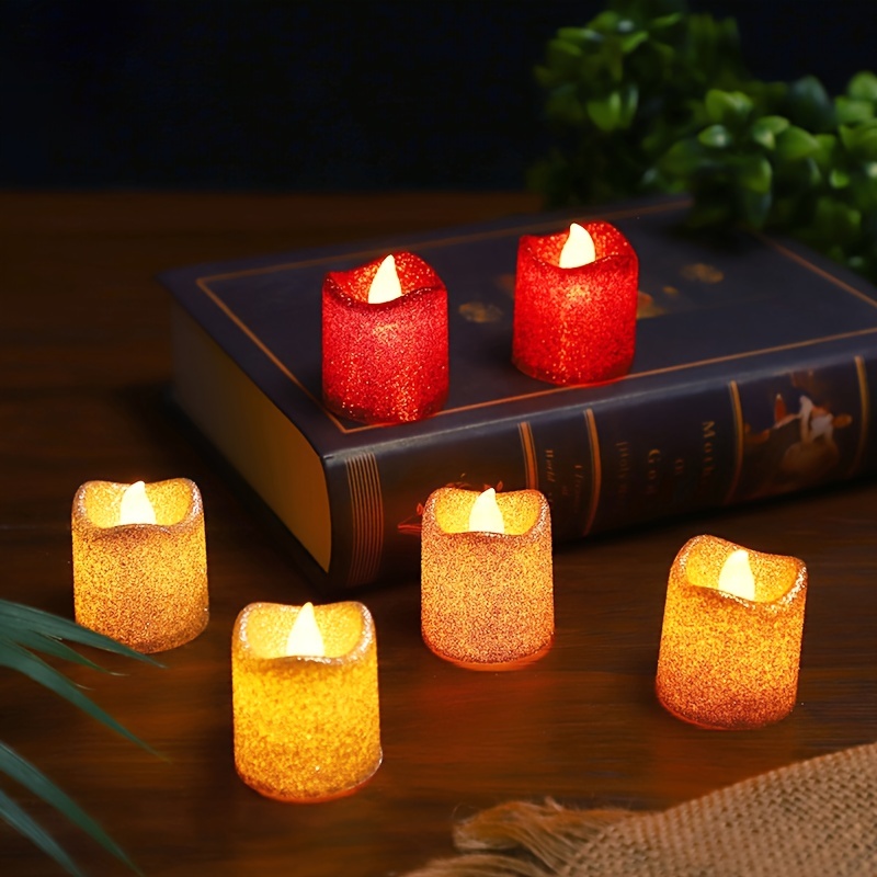 1 bougies votives sans flamme scintillantes fausse bougie - Temu