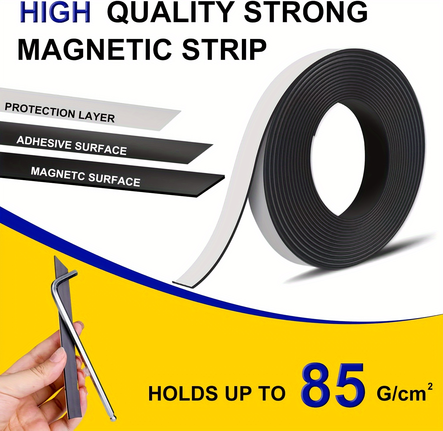 Flexible Magnet Strips Tape Is Extremely Self adhesive Wide - Temu