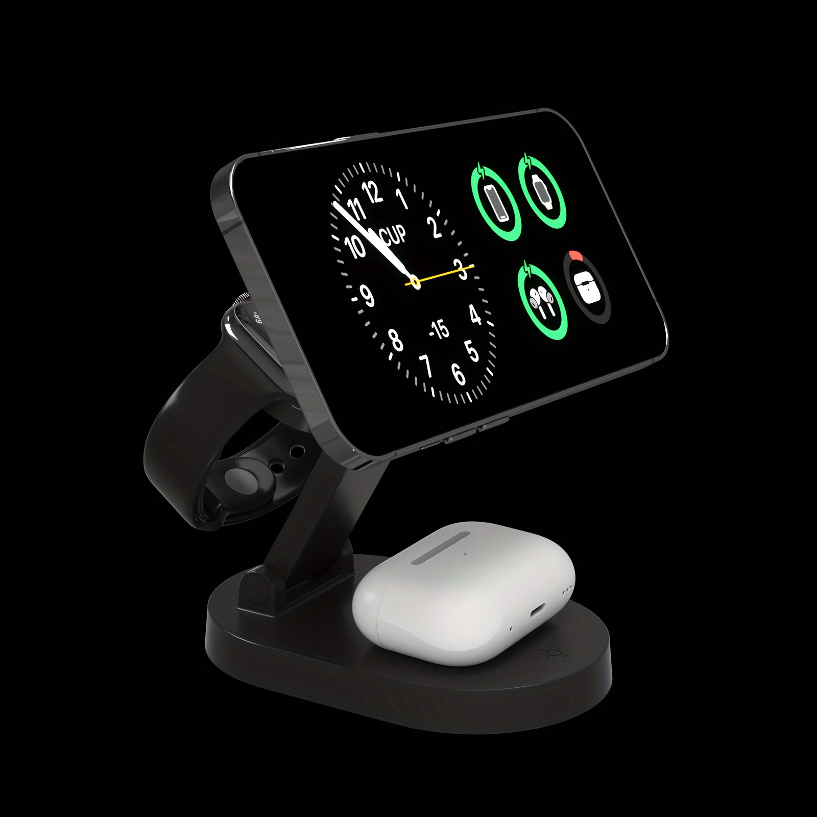 Comprar Soporte de cargador inalámbrico magnético 3 en 1 para iPhone 14,  13, 12, 11 Pro Max, Apple Watch, estación de carga Ultra rápida para  Airpods Pro