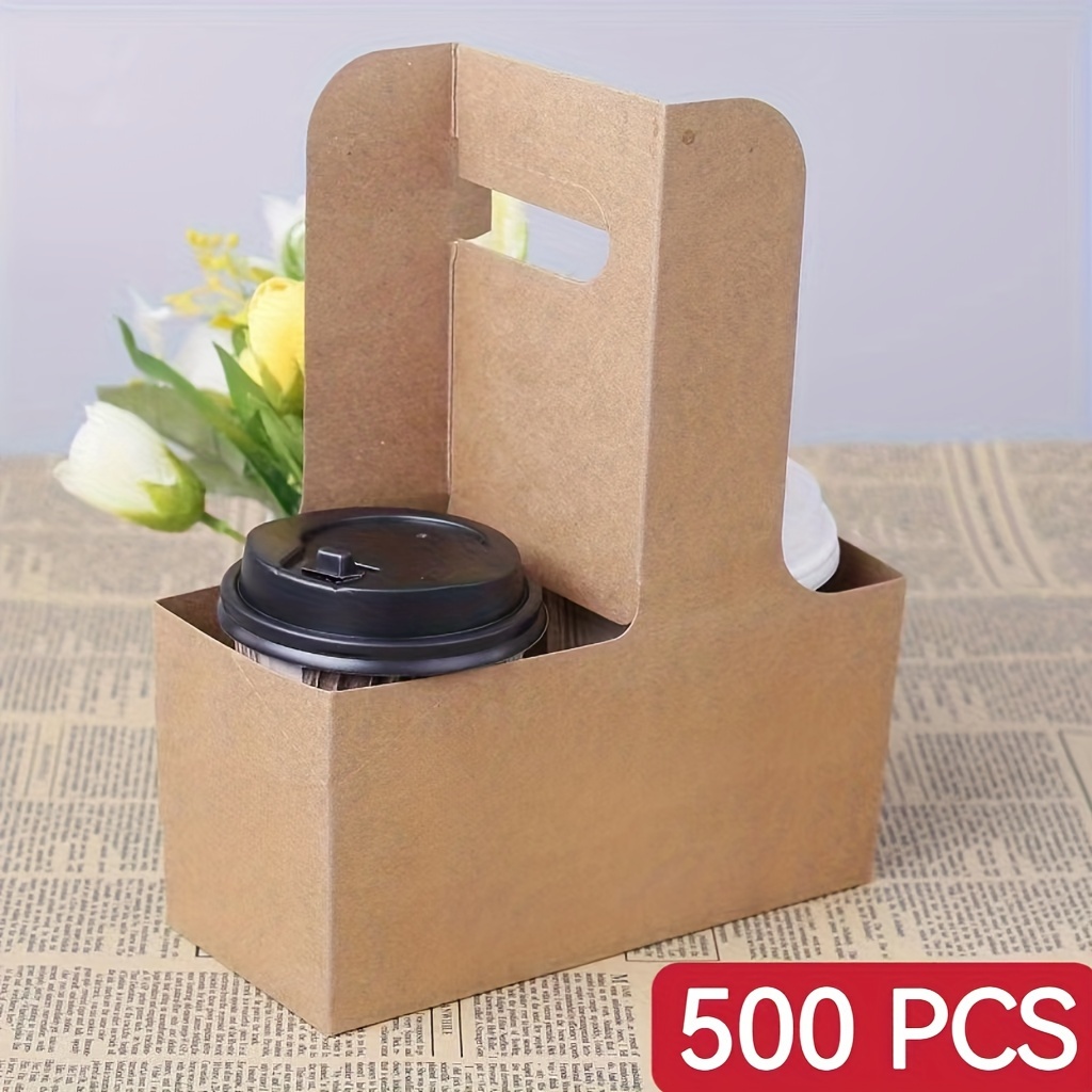 Professional Kraft Paperboard Drink Carrier With Handle - Temu