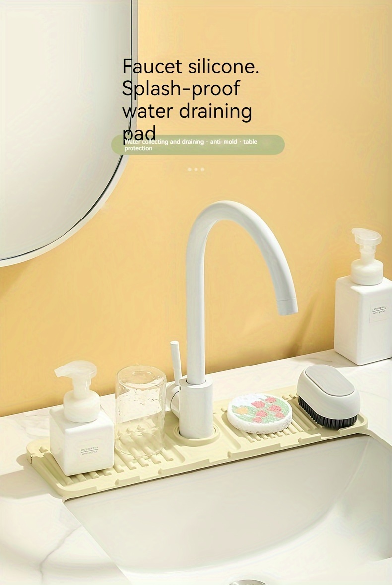 Shop Generic Home Kitchen Faucet Silicone Pad Splash-proof Silicone Pad  Faucet Drain Pad Online