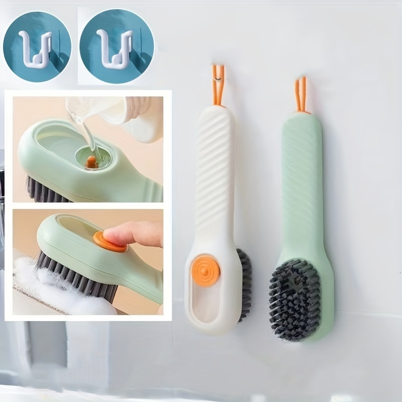 2Pcs Hand-Held Scrub Brushes Supple Bristle Brush Laundry Scrub