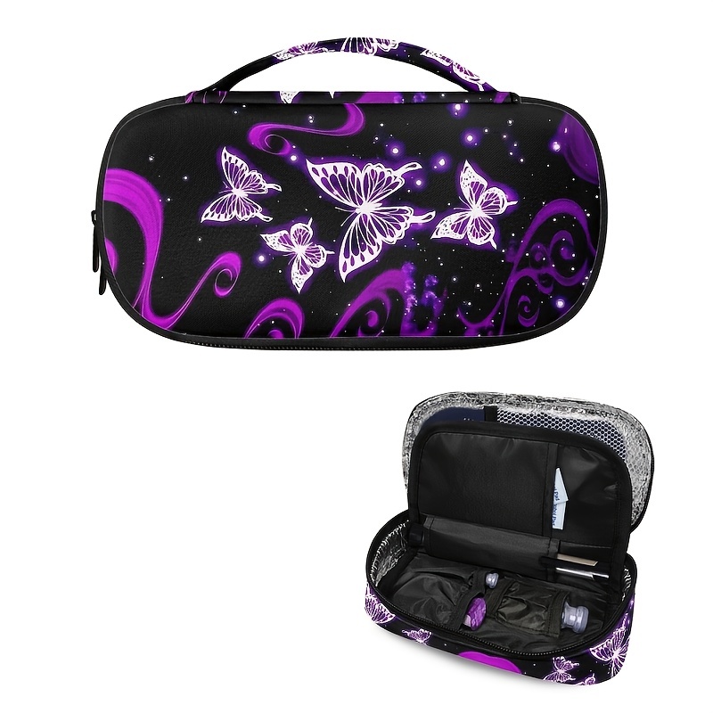 

1pc Glowing Butterflies Insulin Cooler Case For Women Men Diabetic Insulated Organizer Portable Cooling Bag (case Only)