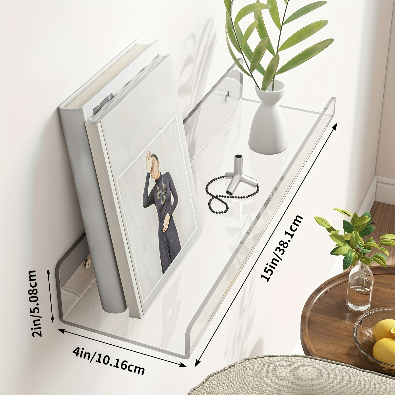  Revistero de acrílico transparente – Estantería de montaje en  pared, para organización del hogar, exhibición de literatura en la sala de  estar, sala de espera y oficina (1 pieza) : Hogar
