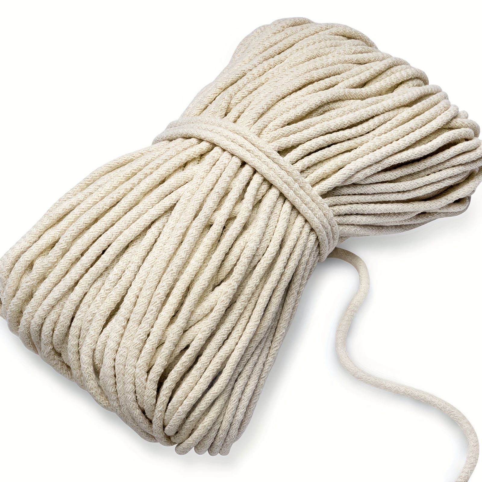 Natural Cotton Braided Rope Multipurpose Clothesline Diy - Temu Canada