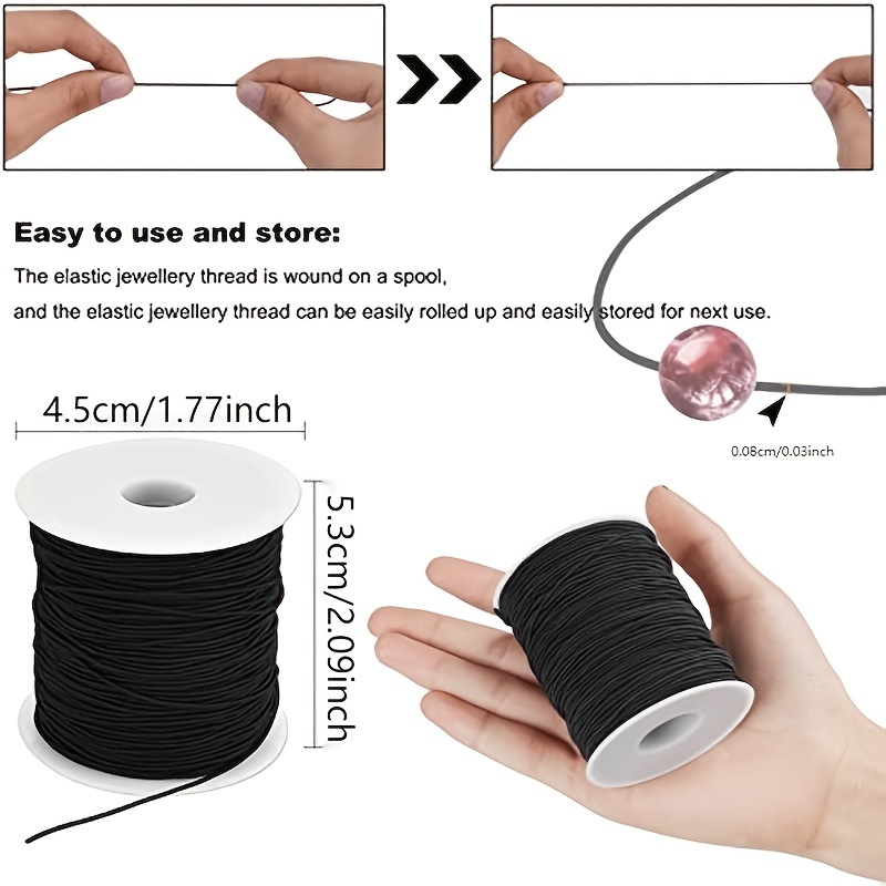 Bungee Cord 0.8mm Elastic Stretchy String for Jewelry Making Easy