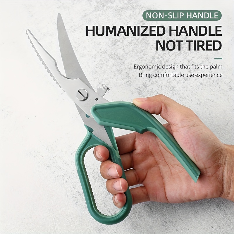 Heavy Duty Stainless Steel Chicken Bone Scissors for Kitchen Use