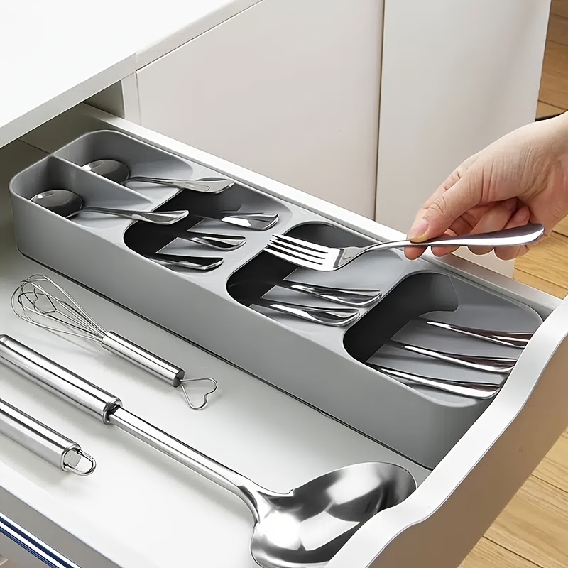 1 organizer per cassetti da cucina, coltello forchetta cucchiaio bacchette  scatola portaoggetti, organizer per divisori