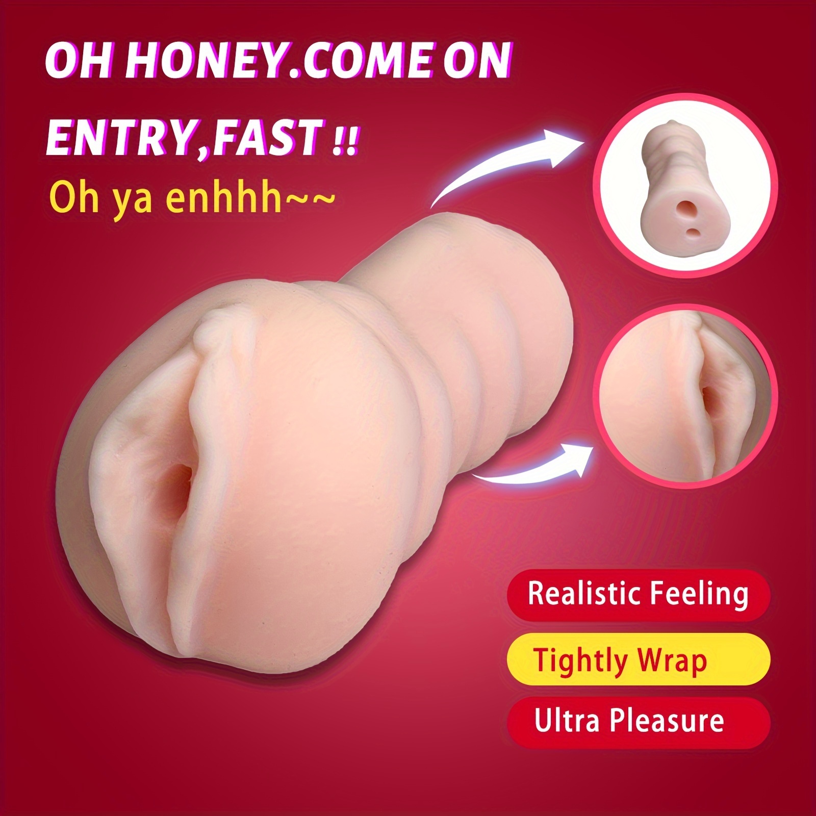 Male Masturbator 3d Realistic Sex Toys Artificial Vagina - Temu