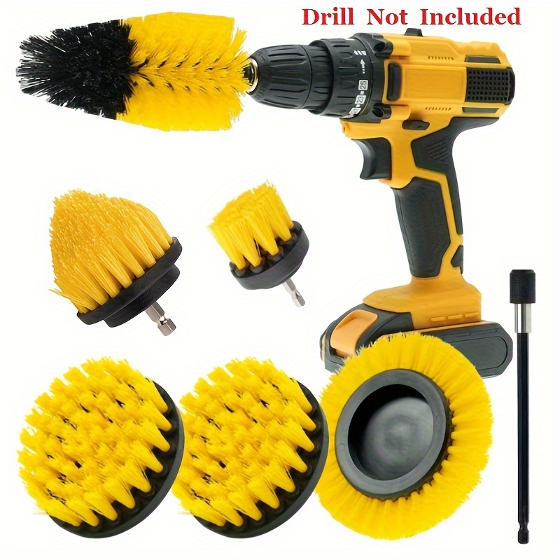 Drill Brush Set, Power Scrubber Brush, Drill Brush Attachment, Multipurpose  Power Scrub Brush, Suitable For Grout Floor, Bathroom, Tub, Tile, Corner,  Floor, Car Wheel, Dead Corner, Drill Not Included, Cleaning Supplies,  Cleaning