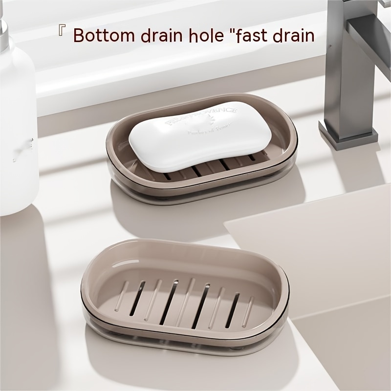 1pc Bathroom Soap Dish With Drainage Hole, Soap Tray