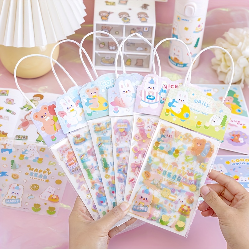 Cute Cartoon Girl Series Stickers Kawaii Supplies Material - Temu