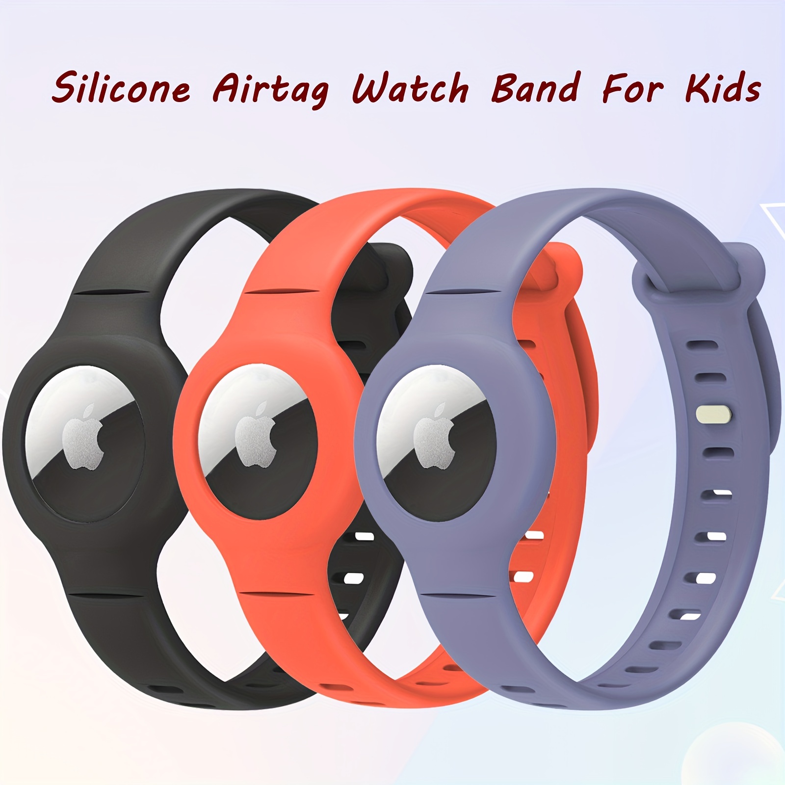 Paquete de 2 pulseras para AirTag niños, pulseras GPS para niños,  compatibles con Apple Air Tag, correa de reloj de nailon para rastrear,  accesorios