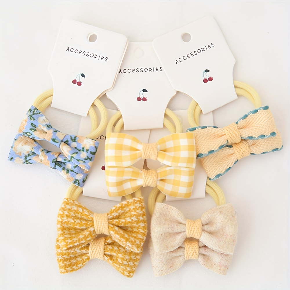 Baby Girl's Hair Clips Cute Hair Bows Baby Elastic Hair Ties Hair