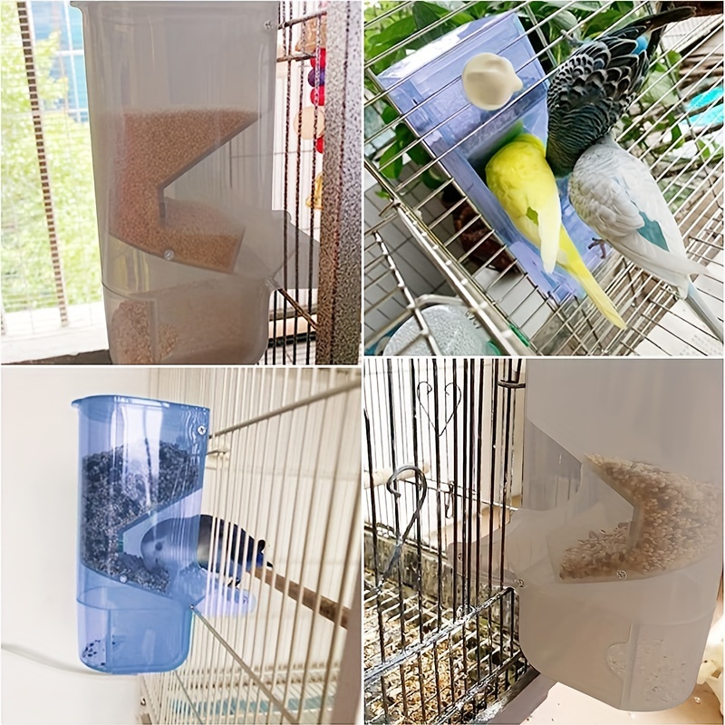 Mangeoire à oiseaux automatique en acrylique, mangeoire pour perroquets,  récipient alimentaire pour perche, perruche, perruches, accessoires pour  oiseaux, sans gâchis - AliExpress