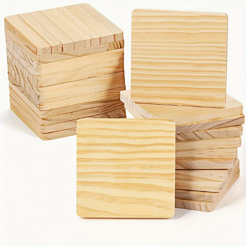 Handmade Wood Squares Blank Wood Blocks For Crafts Diy - Temu Italy