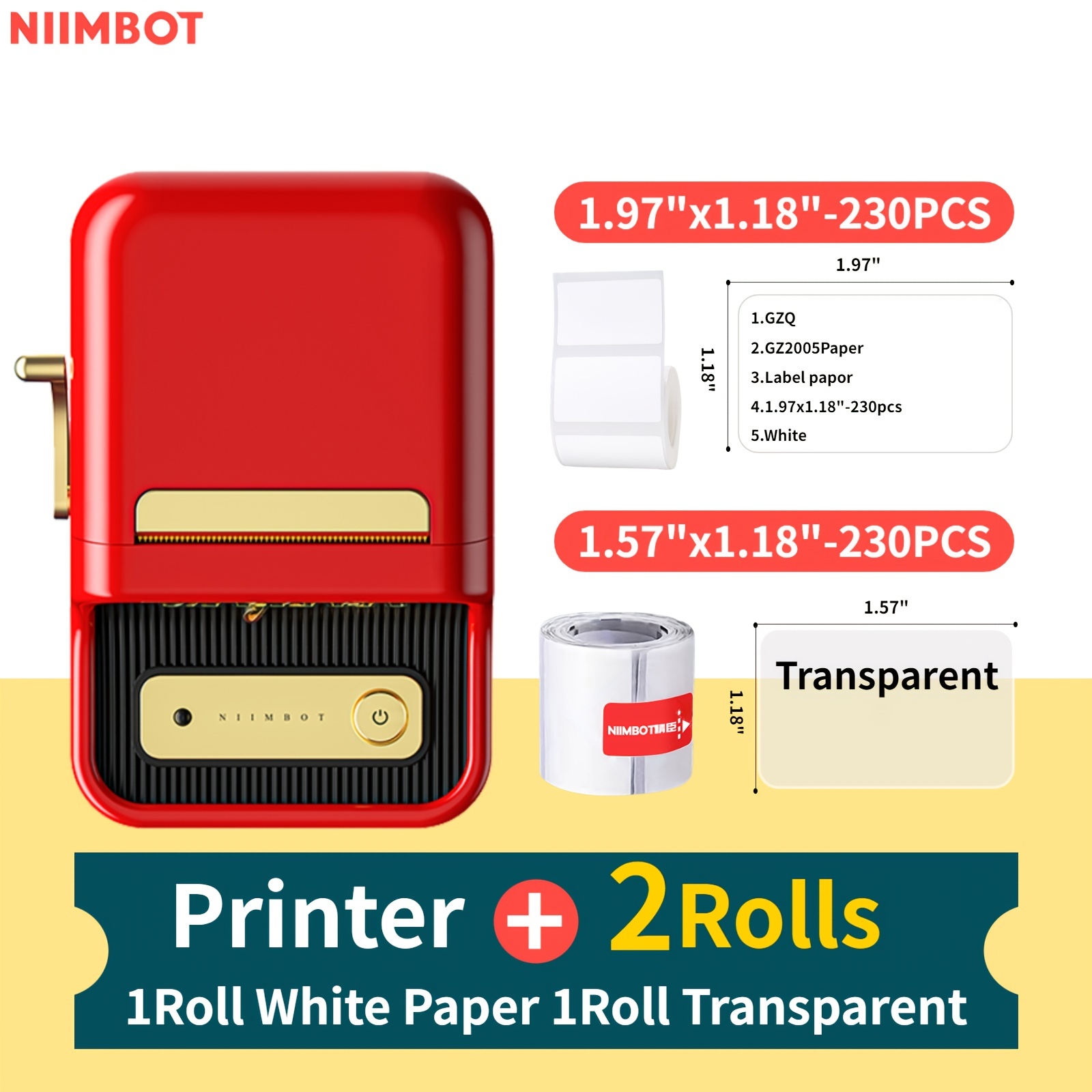 Niimbot B21 Label Printer Wireless Bluetooth Thermal Label Sticker