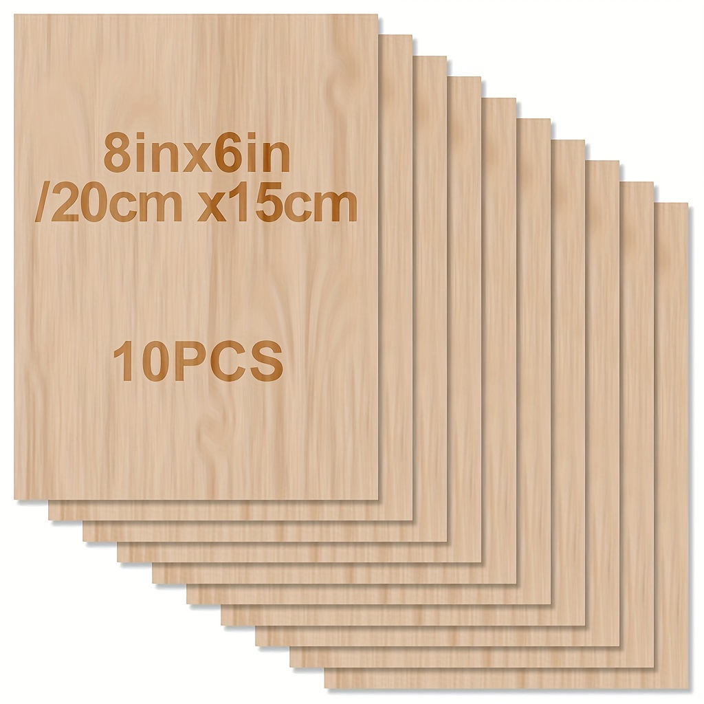  Basswood Sheets for Crafts 1/8 inch, 3mm Plywood
