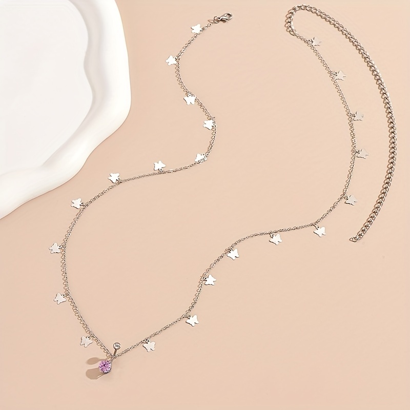 Hongchun Rhinestone Waist Belly Chain for Women Diamond Butterfly