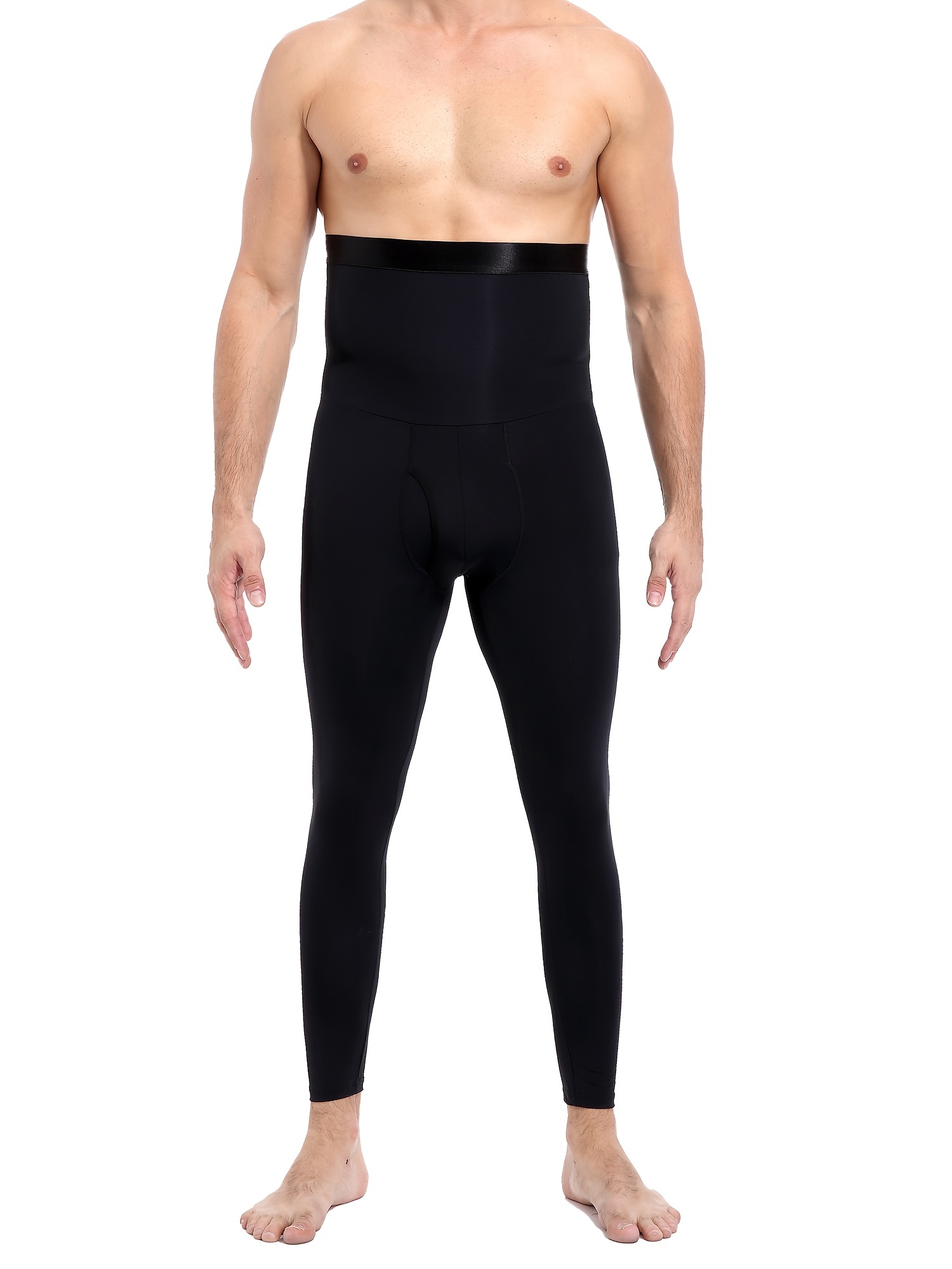 QUAFORT Men's High Waist Body Shaper Compression Leggings for Tummy Control  Baselayers Sports Pants Slimming Tights Underwear, Black, XXL price in UAE,  UAE