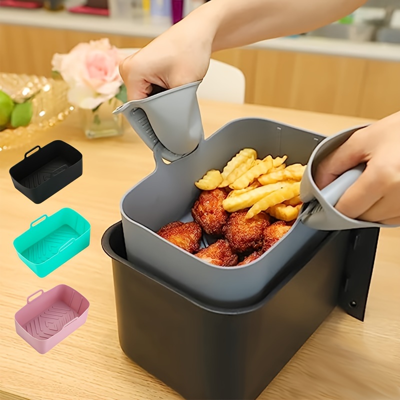 Silicone Air Fryer Liner Reusable Air Fryer Silicone Easy - Temu