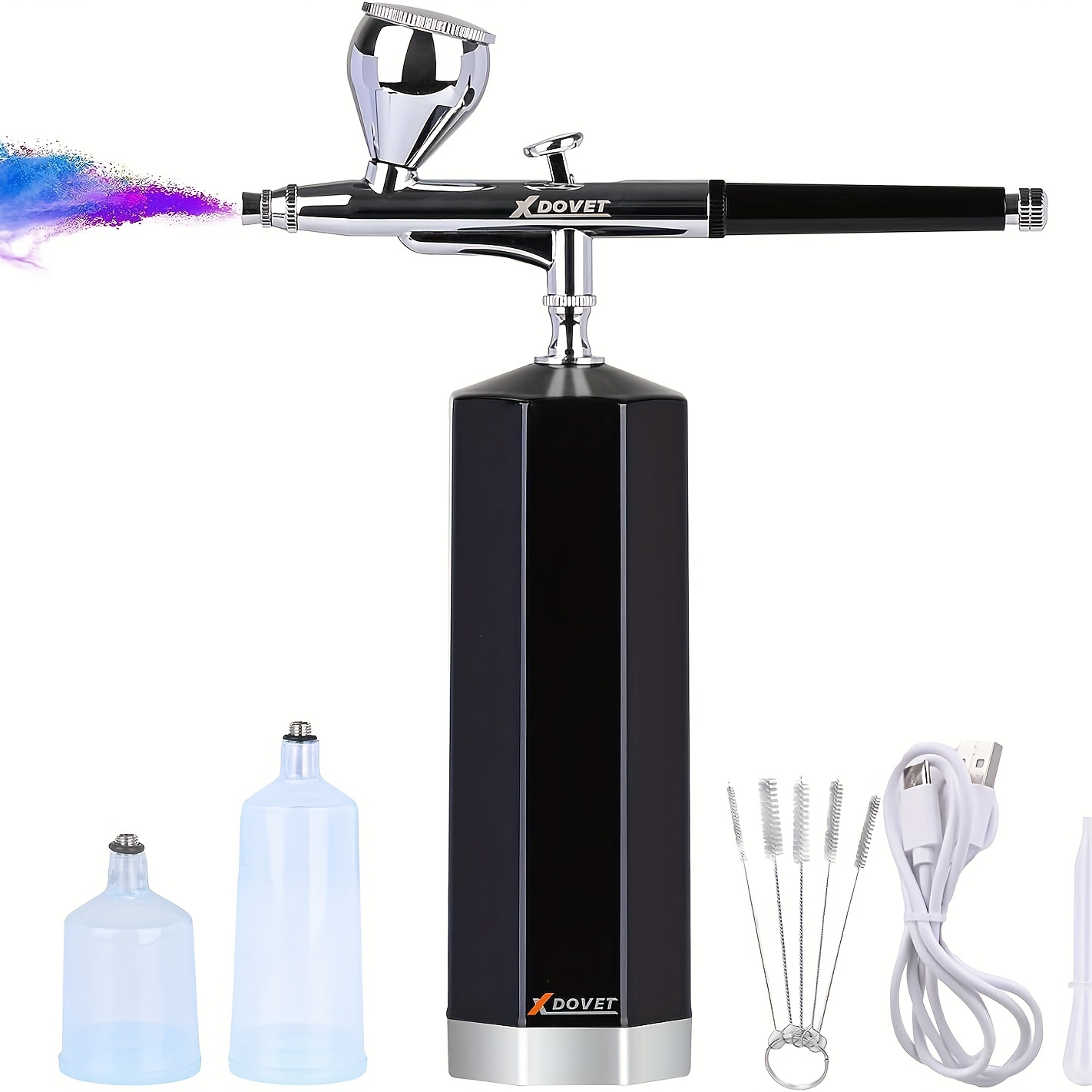 Airbrush Kit with Compressor - Cordless Airbrush for Nails Paint Model  Painting Makeup Barber Tattoo Cake Decorating - Nail Airbrush Machine
