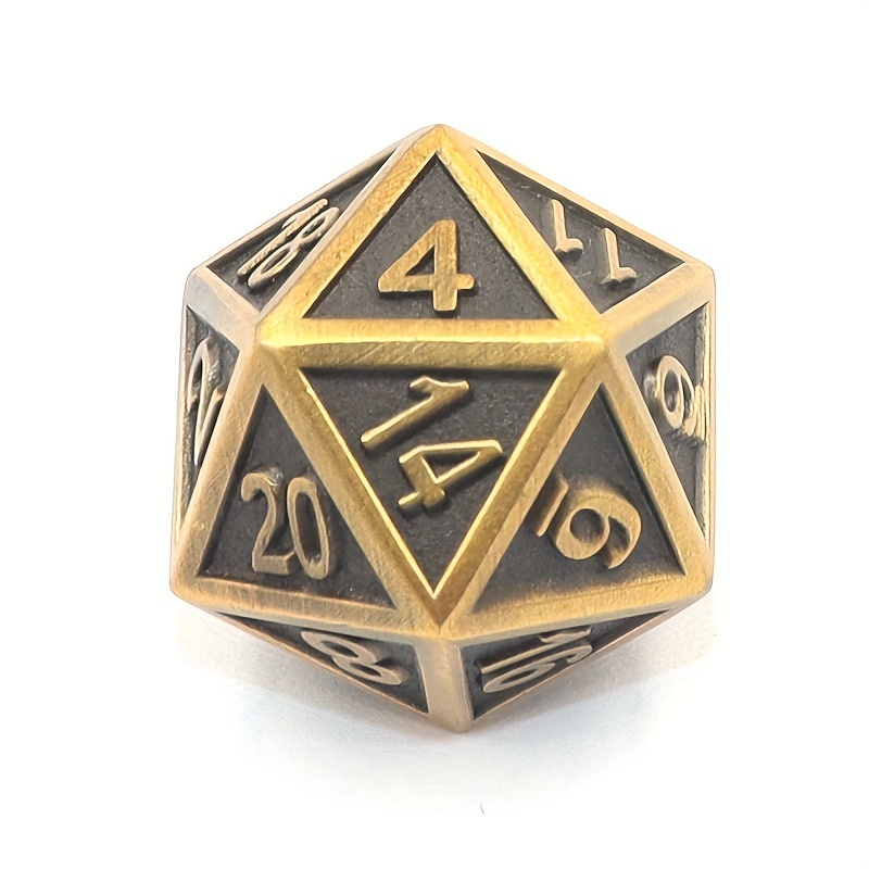

1pc, 20 Sides Metal Dice, D20 Polyhedron Metal Dices, Role-playing Rpg Pathfinder Bar Pub Club Party Board Game.creative Small Gift, Holiday Accessory, Birthday Party Supplies