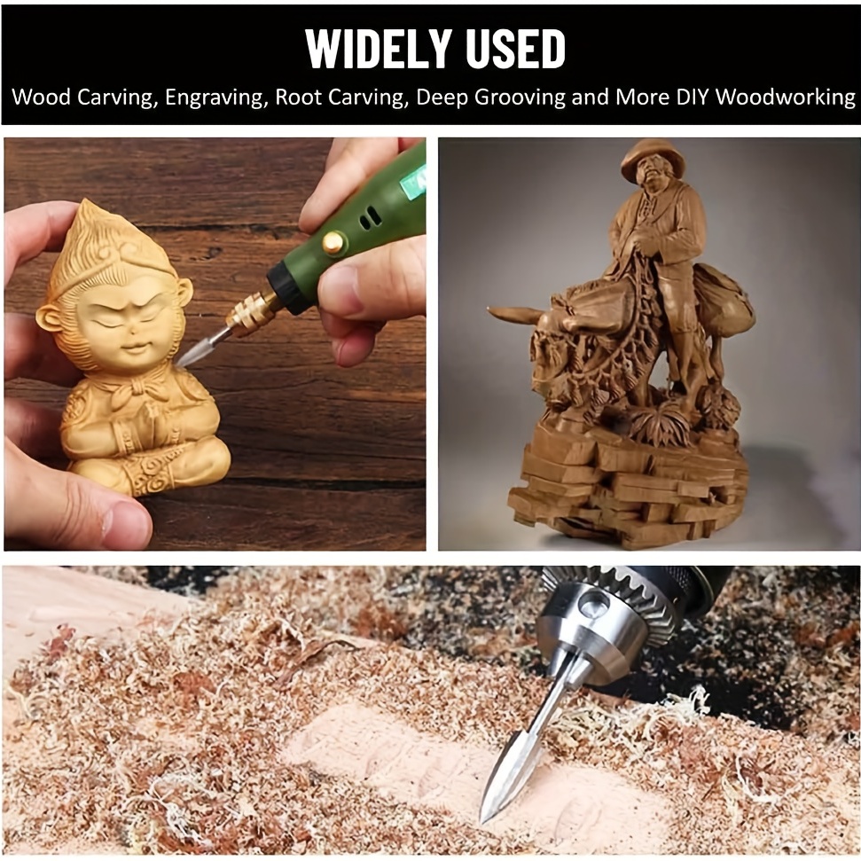5 pièces outil de sculpture sur bois sculpture sur bois foret outils de  gravure de forage 