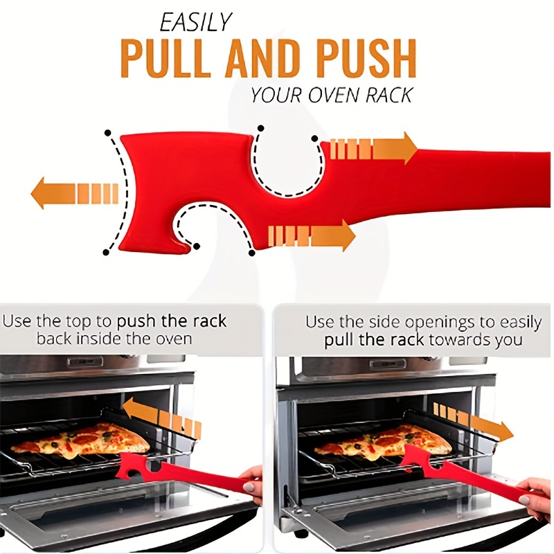 Wooden Oven Rack Push Pull Stick 11 Inch Toaster Rack Puller Anti-scald  Oven Cooking Accessories