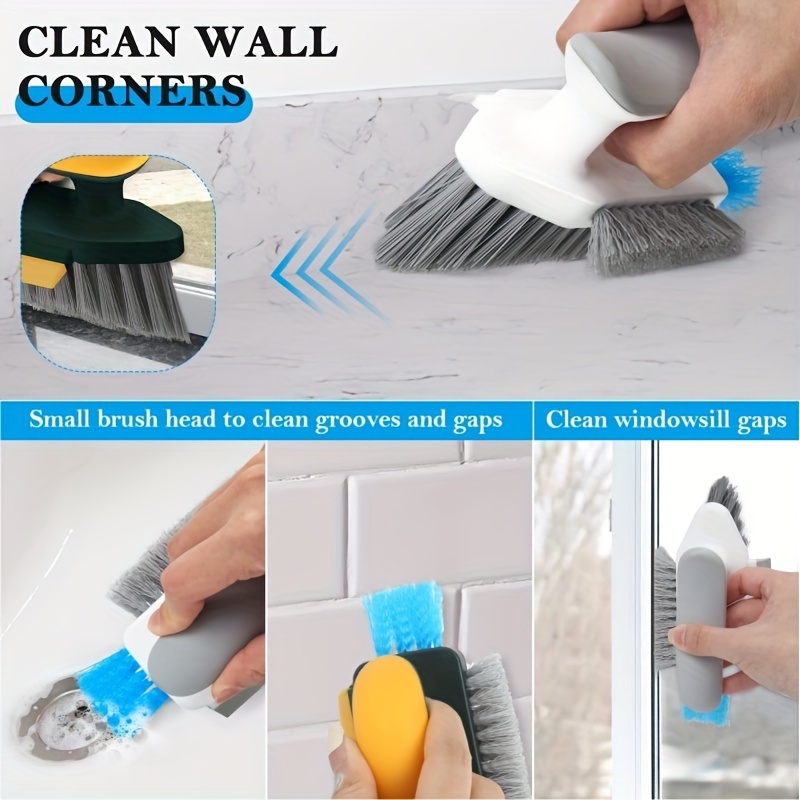 1pc Triangle Gap Cleaning Brush For Bathroom Floor, Wall Corner, Toilet