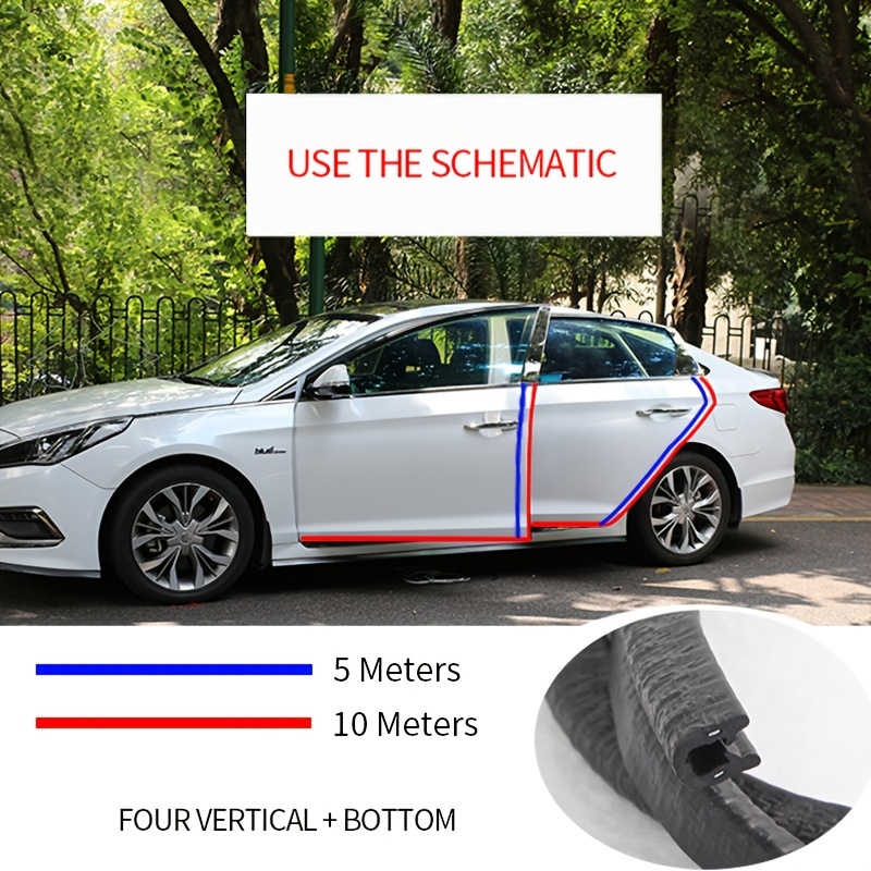 Car Door Protector Decoration Strip, Universal Auto Door Edge Bumper  Protector Stickers Anti-Scratch Car Styling Moulding Strip