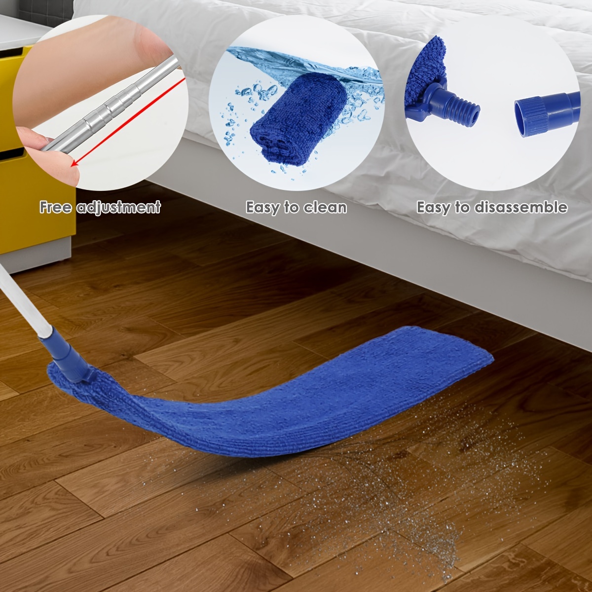 Gap Dust Cleaner Retractable Microfiber Gap Dust Brush Flexible Long Flat  Gap Duster with Extendable Pole