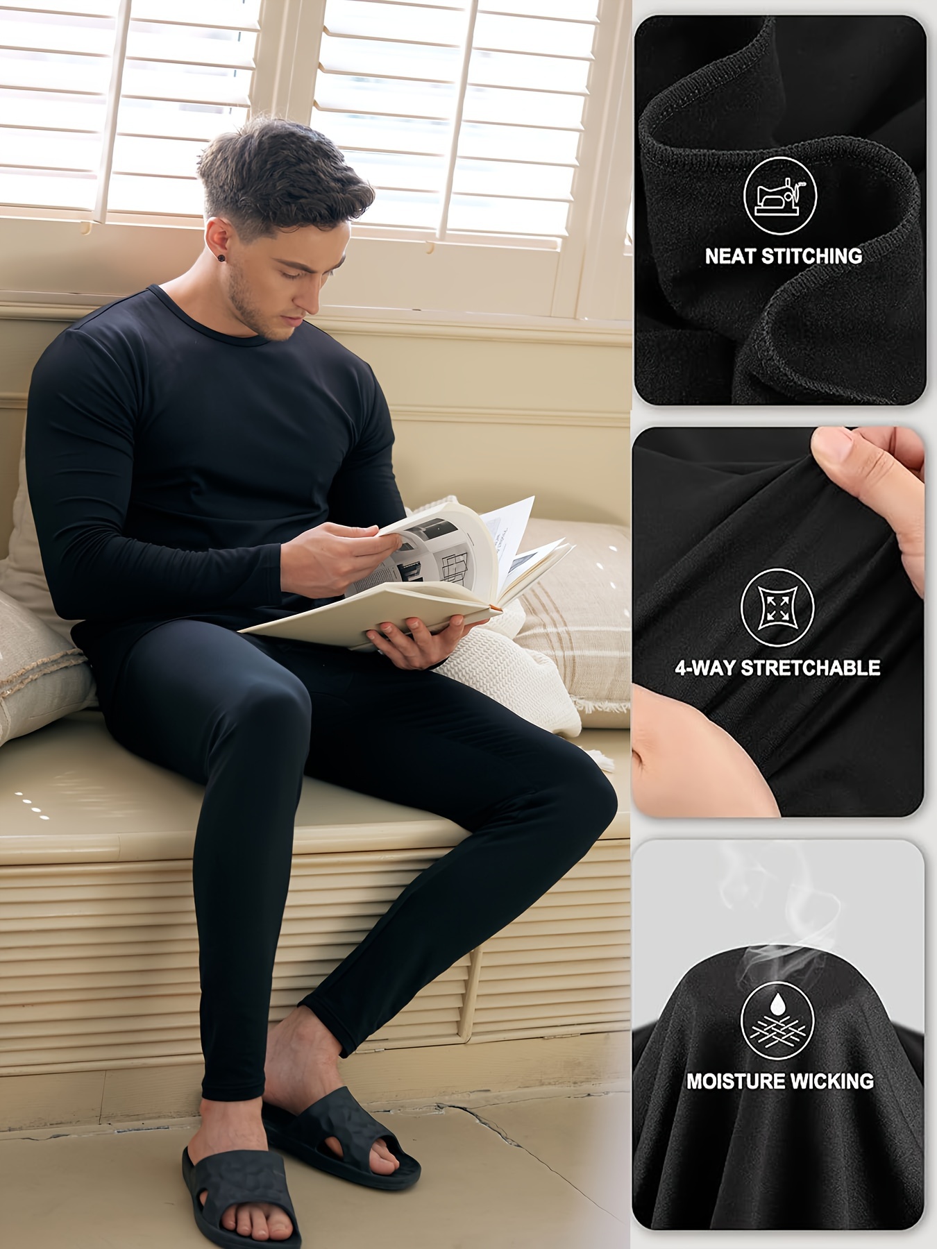 Mens Thermal Underwear Extreme Cold Weather Long Johns for Men, Ultra Soft  Winter Warm Base Layer for Cold Weather Blue at  Men's Clothing store