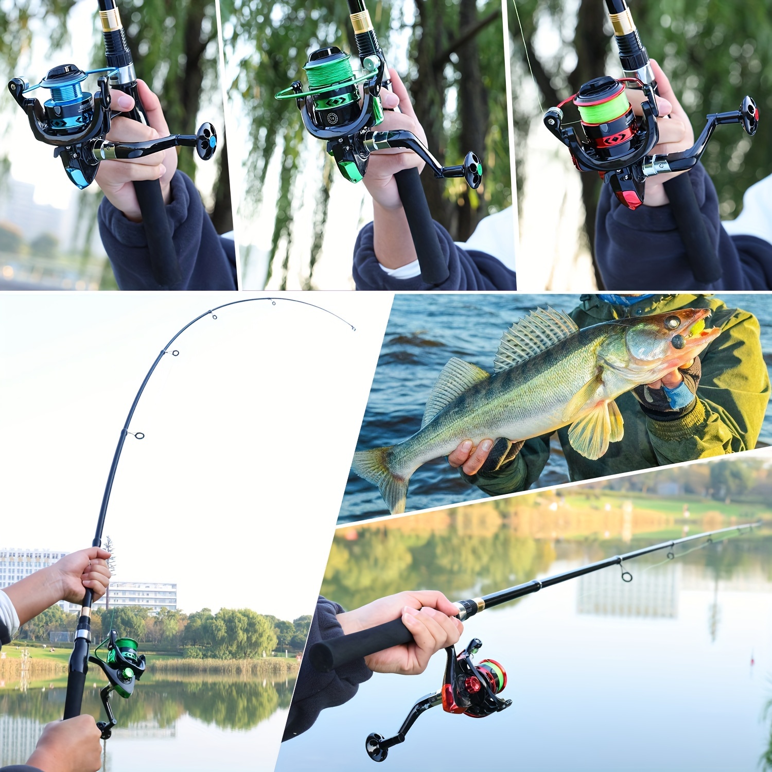 Buy Sougayilang Telescopic Fishing Rod and Reel Combos with Lightweight  24-Ton Graphite Pole and Spinning reels Online at desertcartKUWAIT
