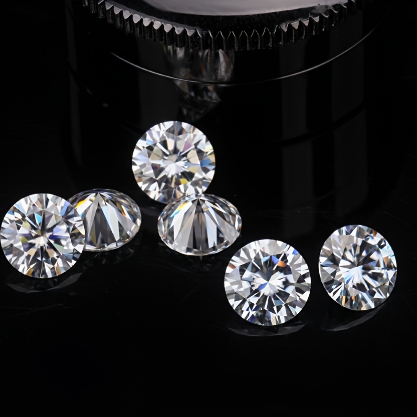 5CT Round Brilliant Cut Moissanite D Gemstone