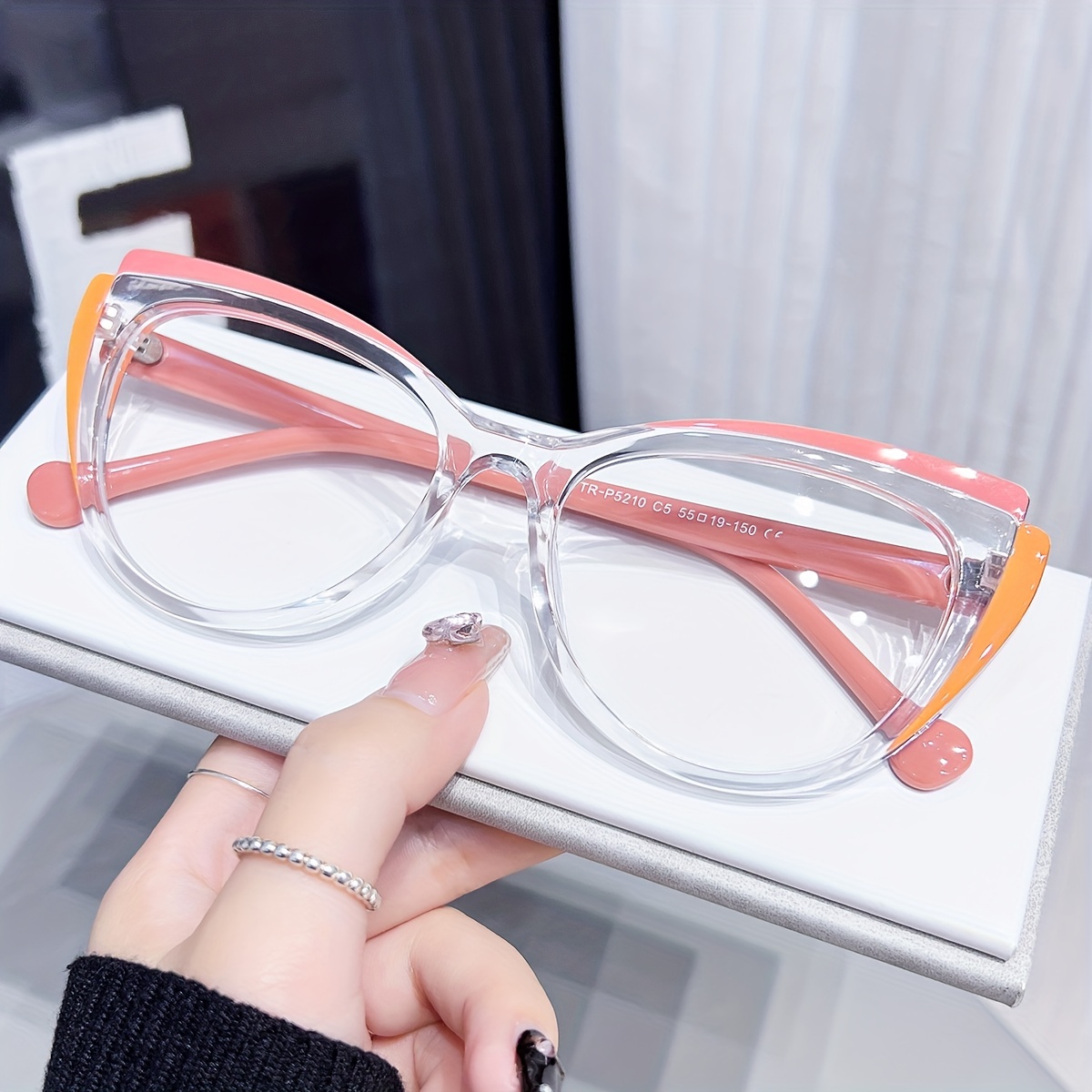 Blue Light Reducing Cat Eye Clear Lens Frames