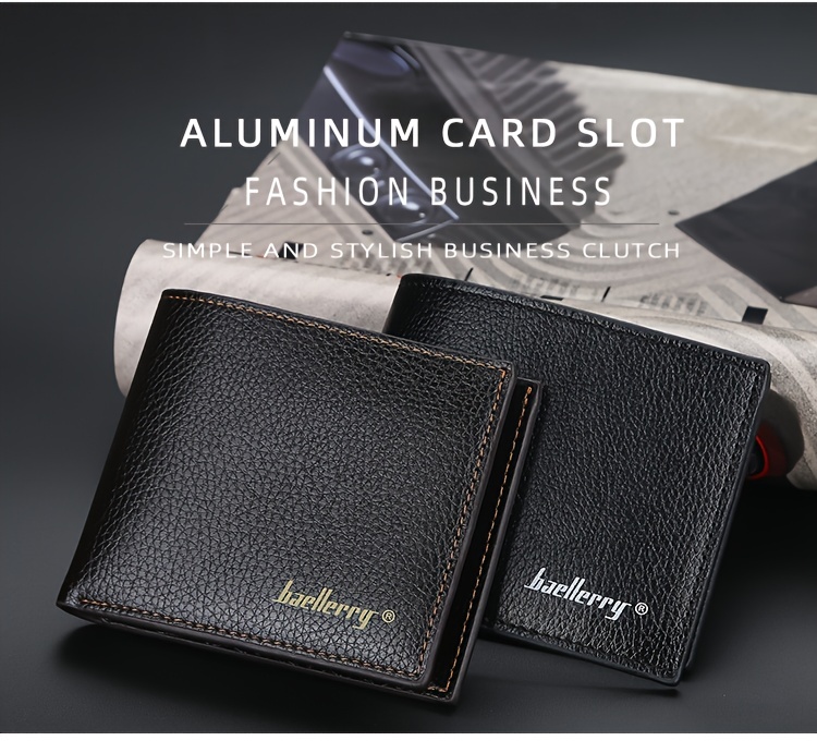 New Men Wallet,leather Short Male Purse With Coin Pocket Card  Holder,trifold Wallet Men's Clutch Money Bag Coin Purses - Temu