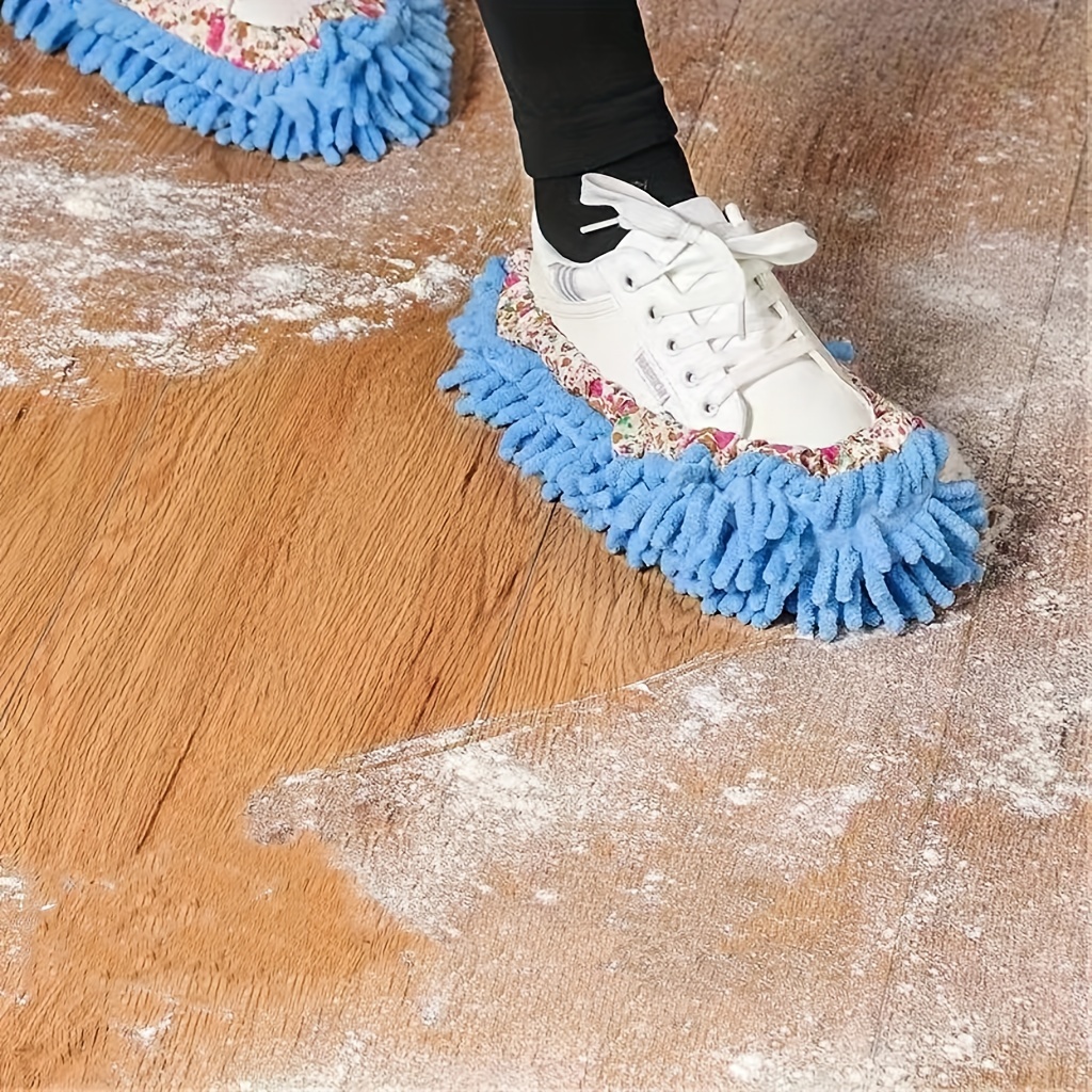 Decoraciones de Navidad diferentes zapatillas de mopa cubierta de zapatos  para limpieza de suelos lavable polvo pelo sucio limpiadores microfibra