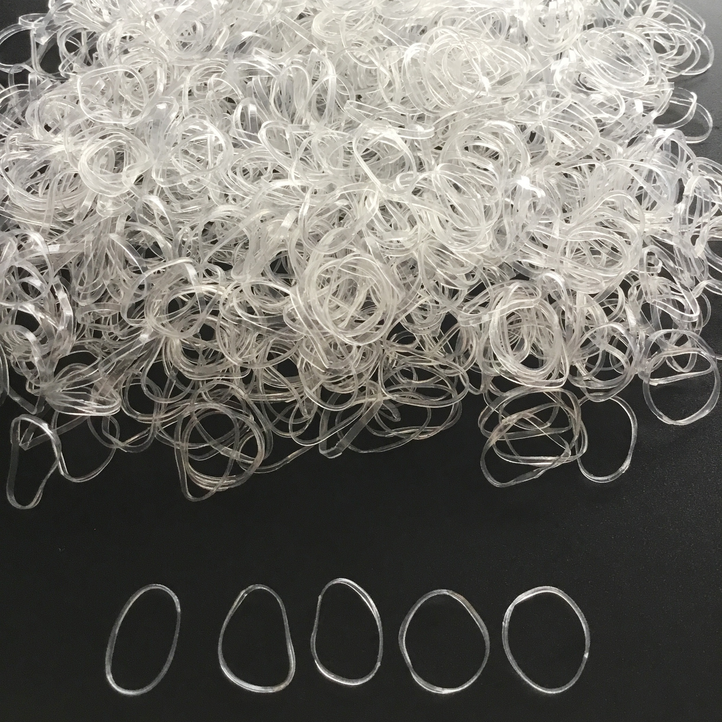 

1000pcs Clear Elastic Hair Rubber Bands Transparent Mini Hair Ties Small Stretch Hair Bands For Women Girls