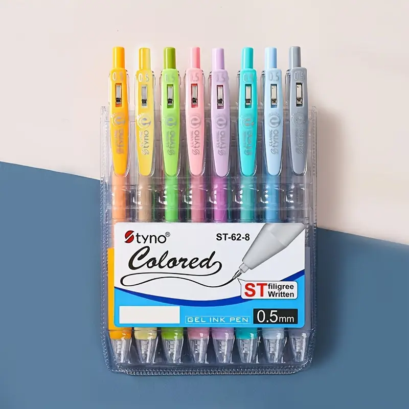 Colorful Gel Pen Press type Color Pen Student Suit Hand - Temu