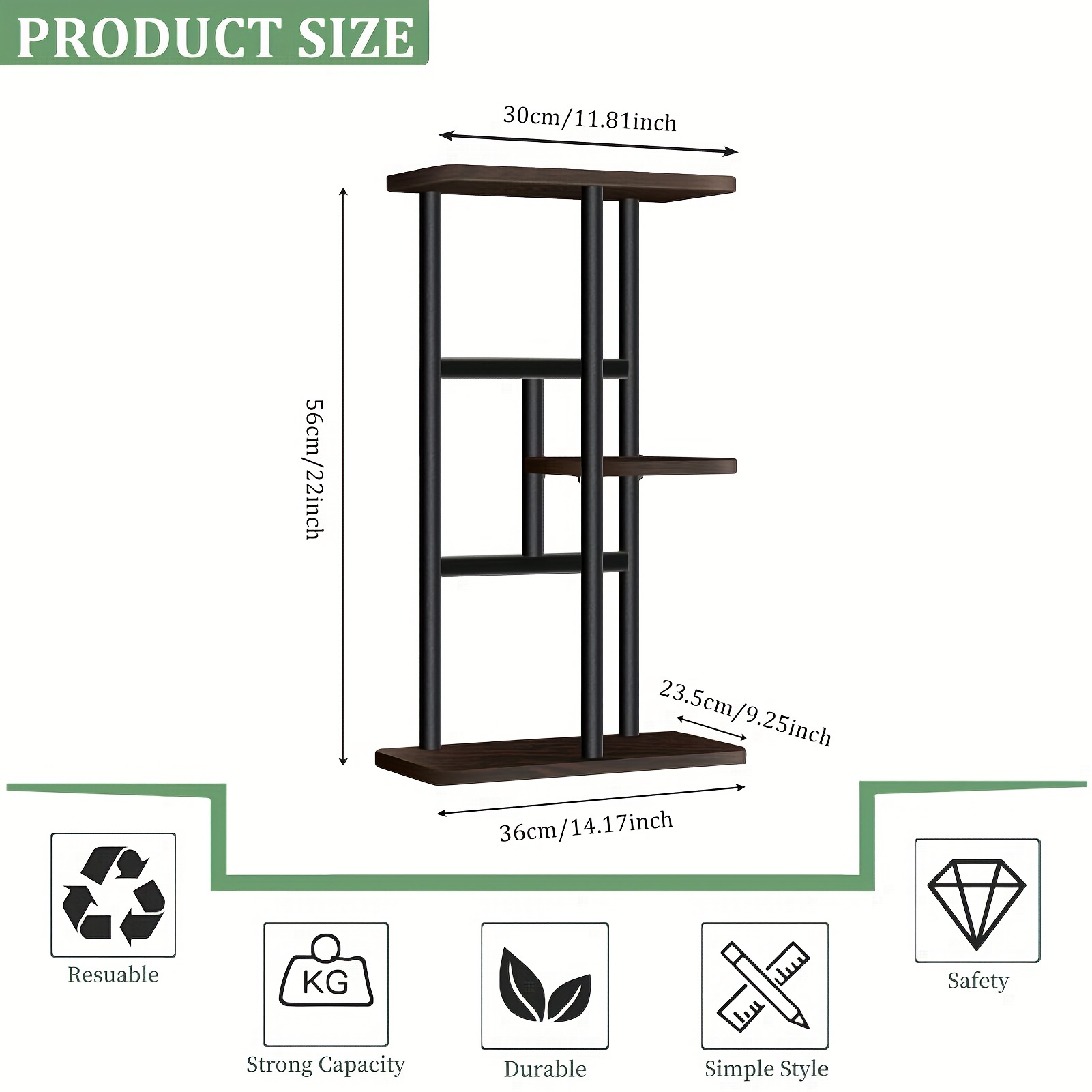 4 Tiers Rectangular White Bookshelf | with Drawer | Wood | for Style at Home | Costway | 48 inch Tall