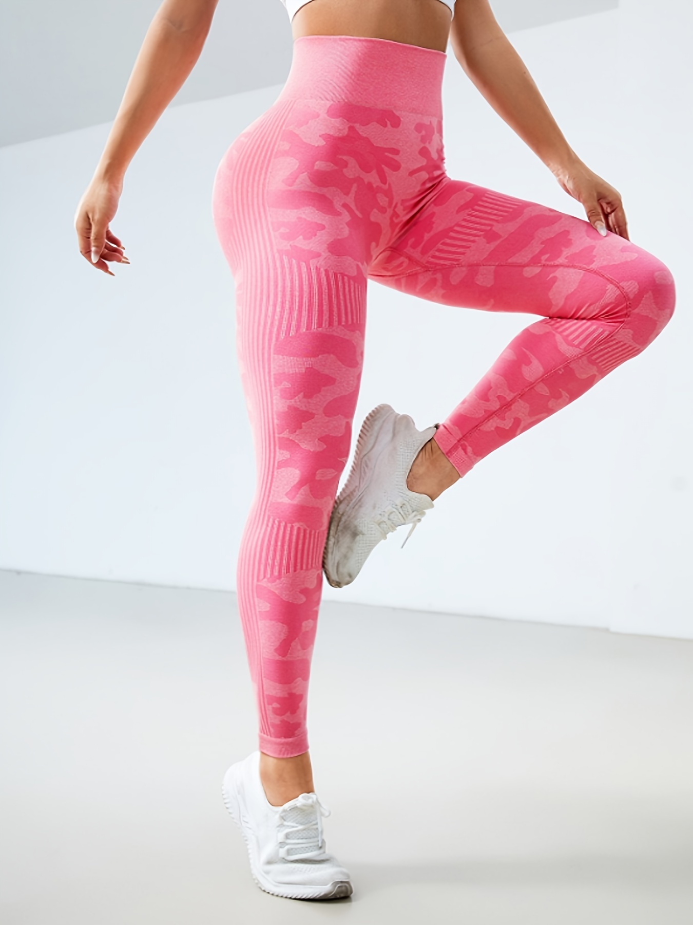 Camo Print Slim Fit Sports Pants Stretchy Butt lifting Yoga - Temu