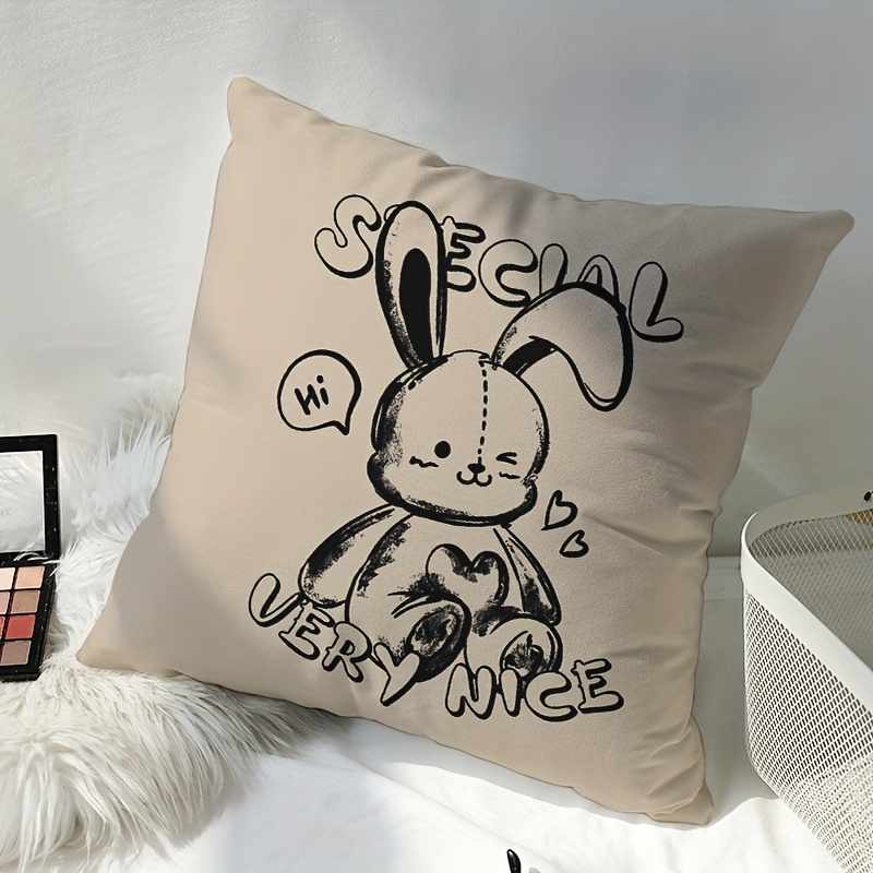 Sitting Rabbit Single Sided Ultra Soft Printed Pillow Sofa - Temu