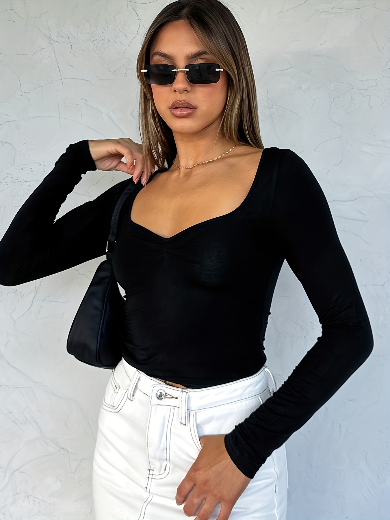 Square Neck Tops, Square Neck Bodysuits & Blouses