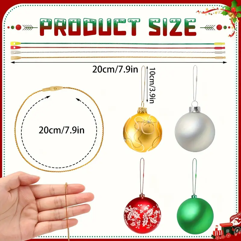 Christmas Ornament Hooks Ornament Hangers With Snap Ornament - Temu